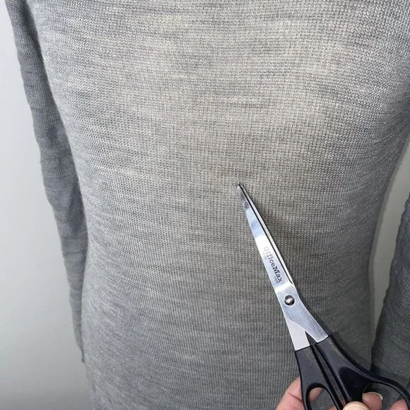 Smartwool Women Gray Sweater Medium Round Neck Long Sleeve Pull over Side Slit - Picture 3 of 7